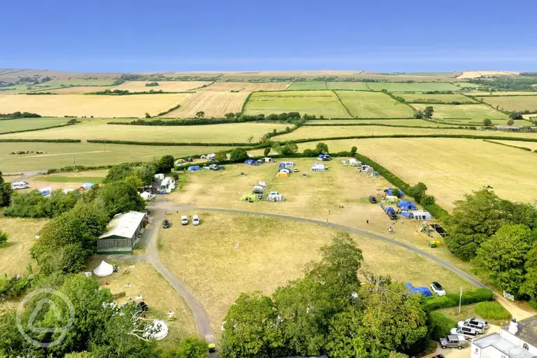 Aerial of the campsite