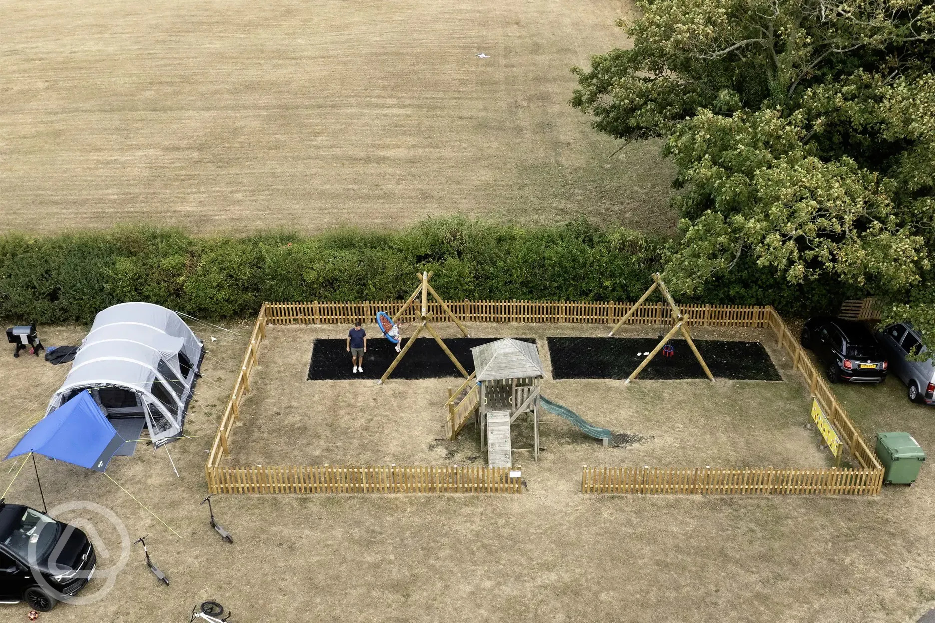 Aerial of the play park
