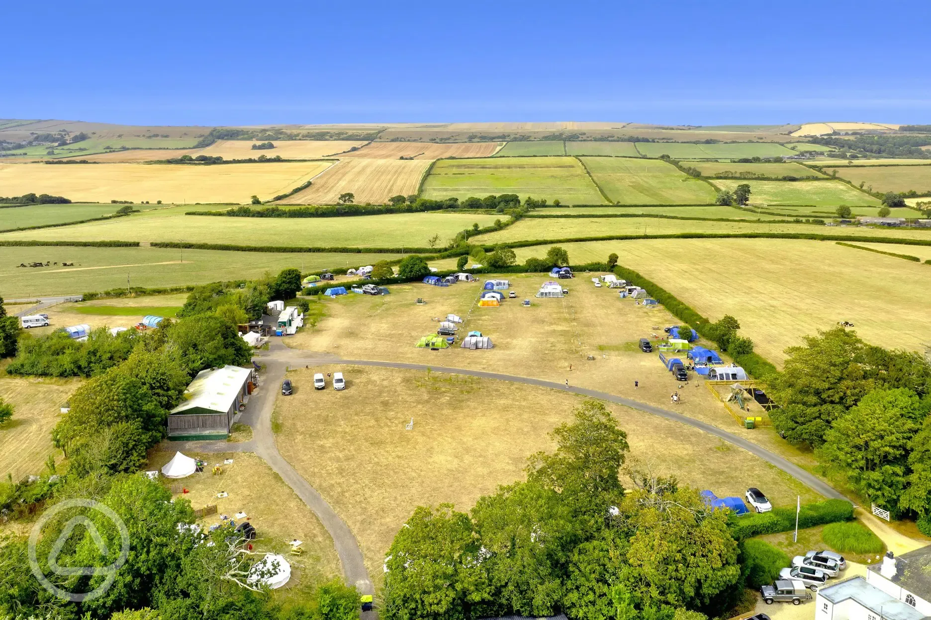 Aerial of the campsite