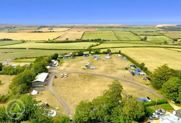 Aerial of the campsite