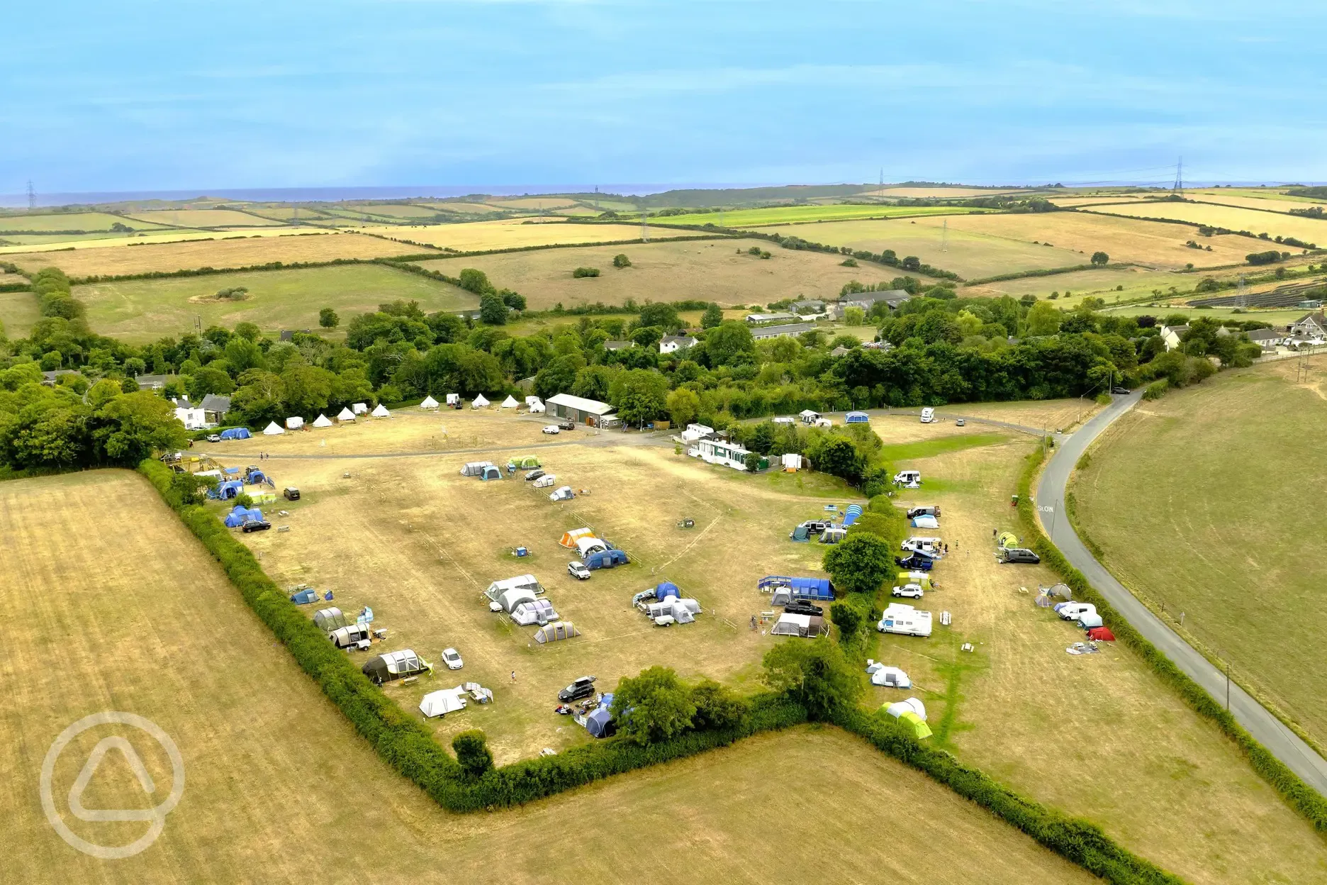 Aerial of the campsite