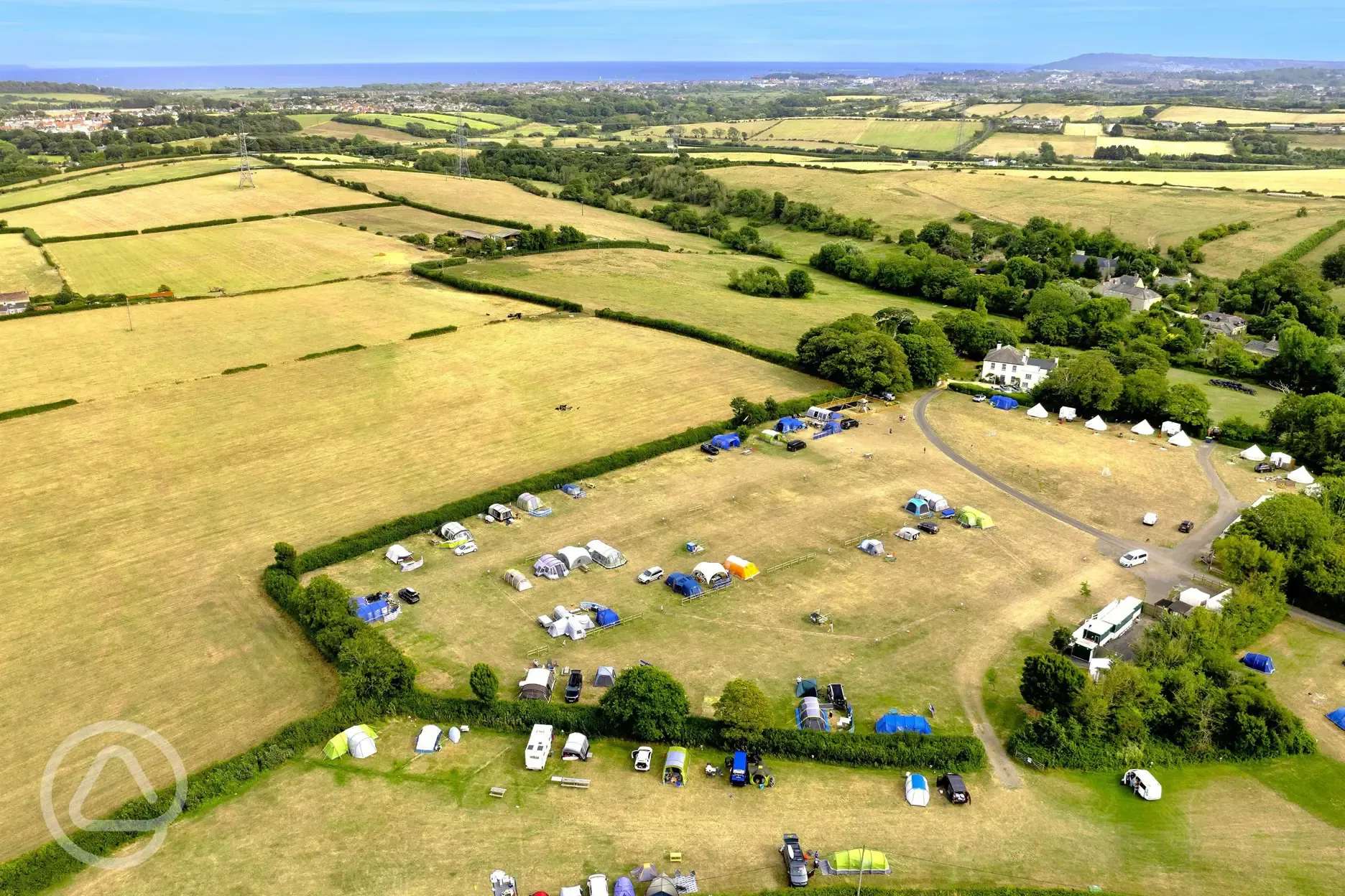 Aerial of the campsite