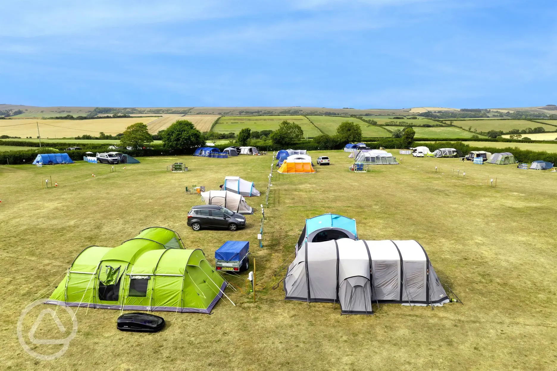 Aerial of the camping field