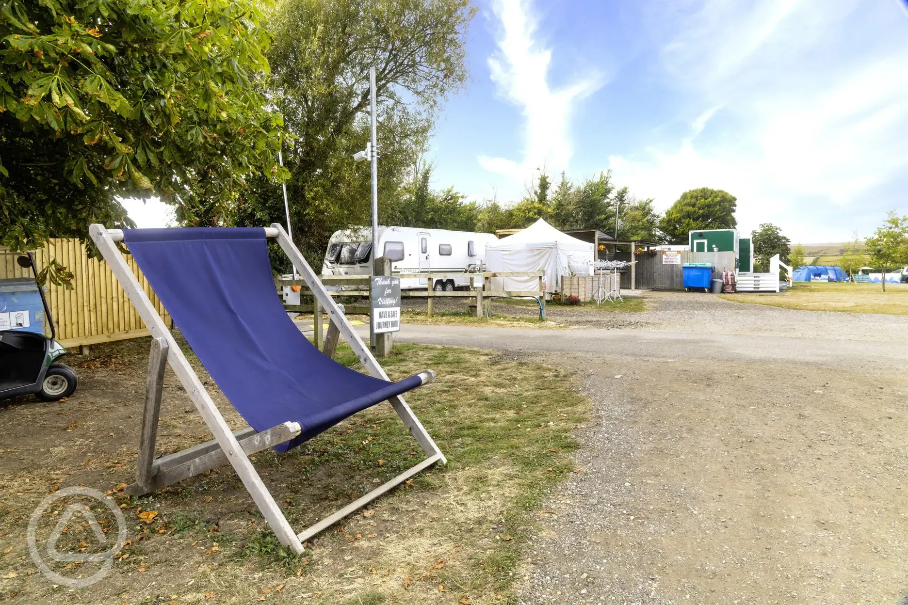 Entrance with giant deck chair