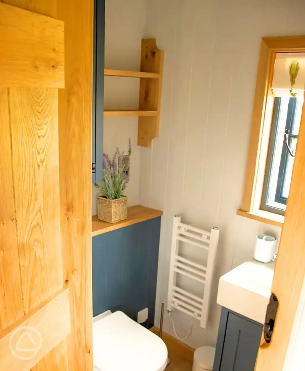 Ensuite shepherd's hut bathroom