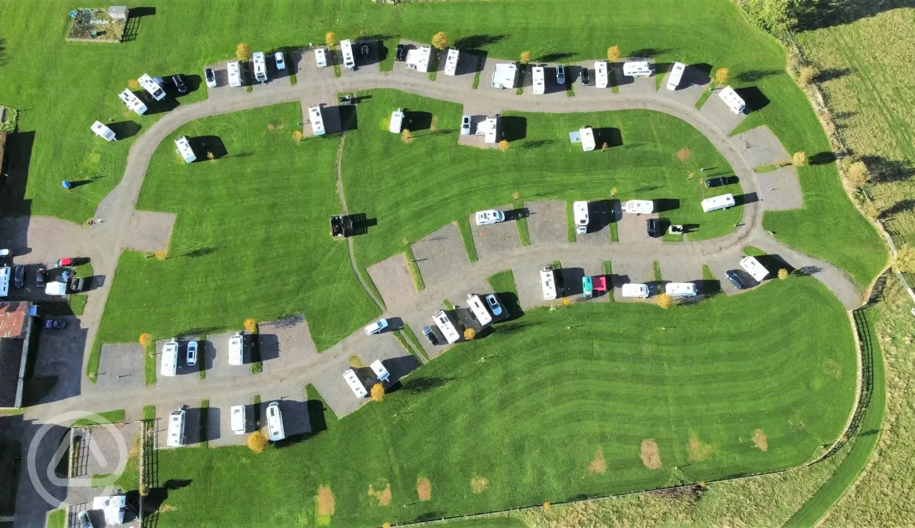 Bird's eye view of the campsite