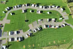 Bird's eye view of the pitches at New Lodge Farm