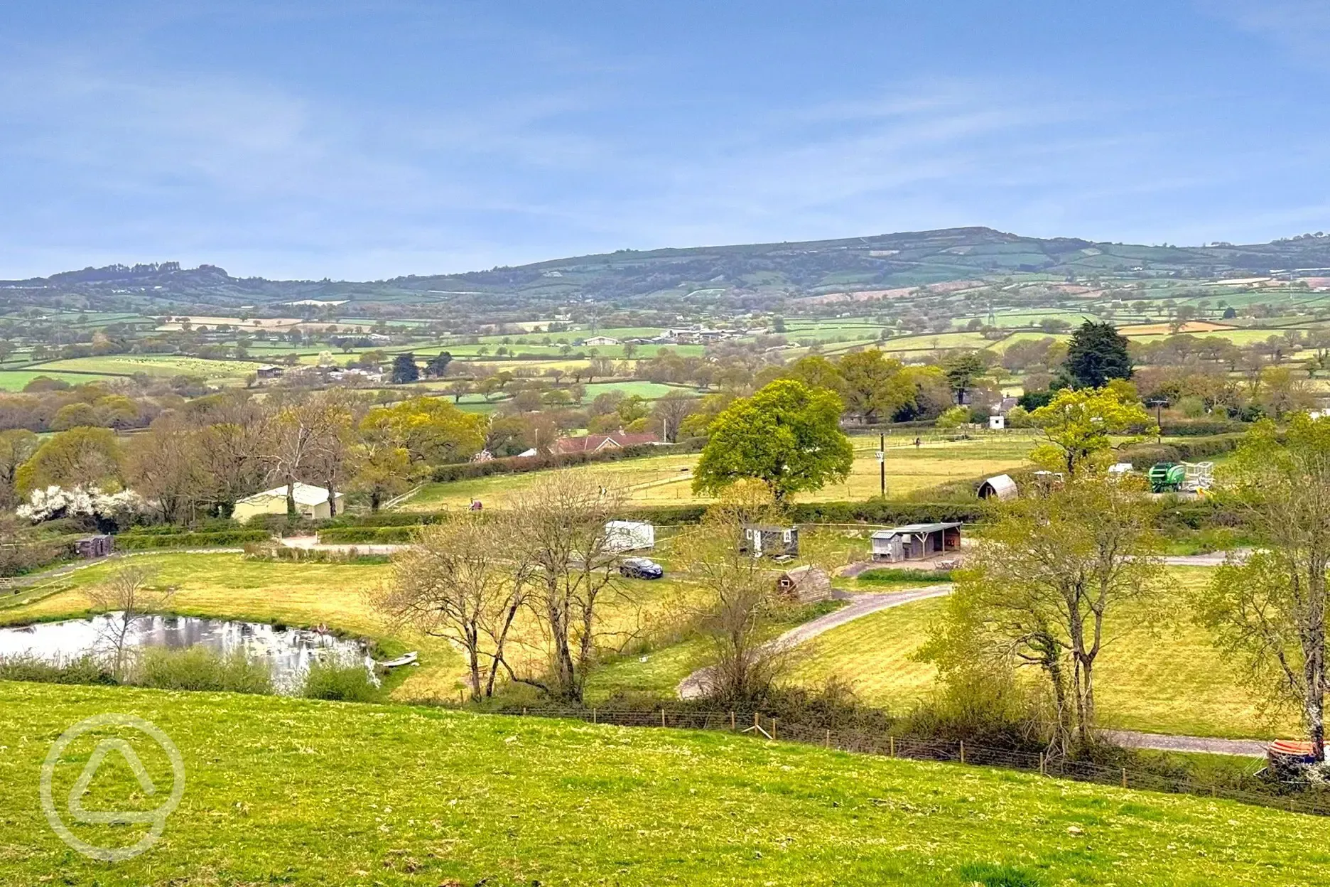 View of Hobby Farm showing the surrounding countryside
