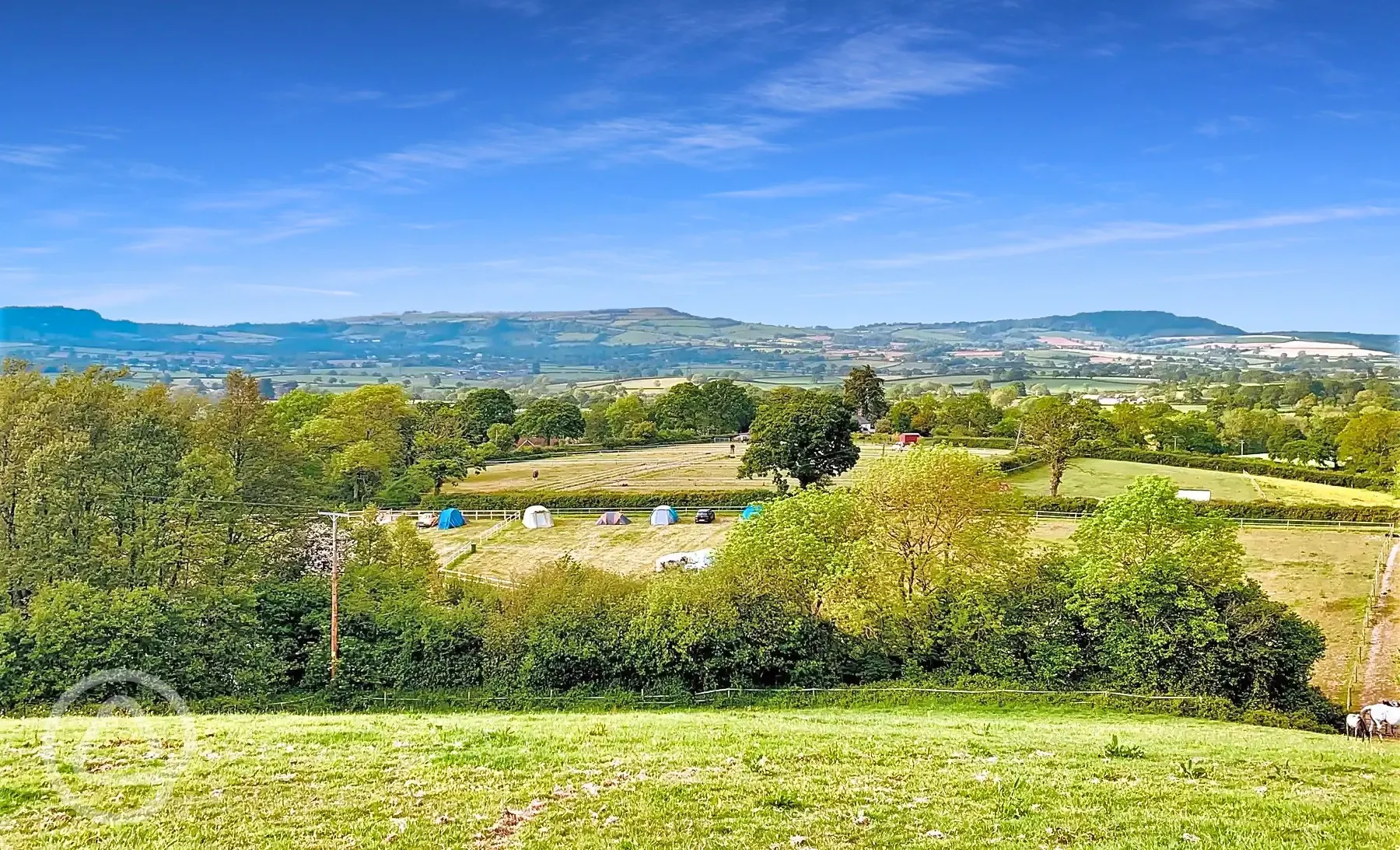 View of Hobby Farm showing the surrounding countryside