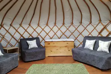 Sofas at Lakes Yurts