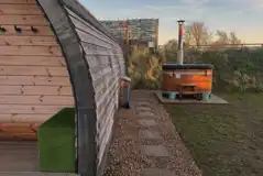 Luxury glamping pod exterior Luxury glamping pod exterior