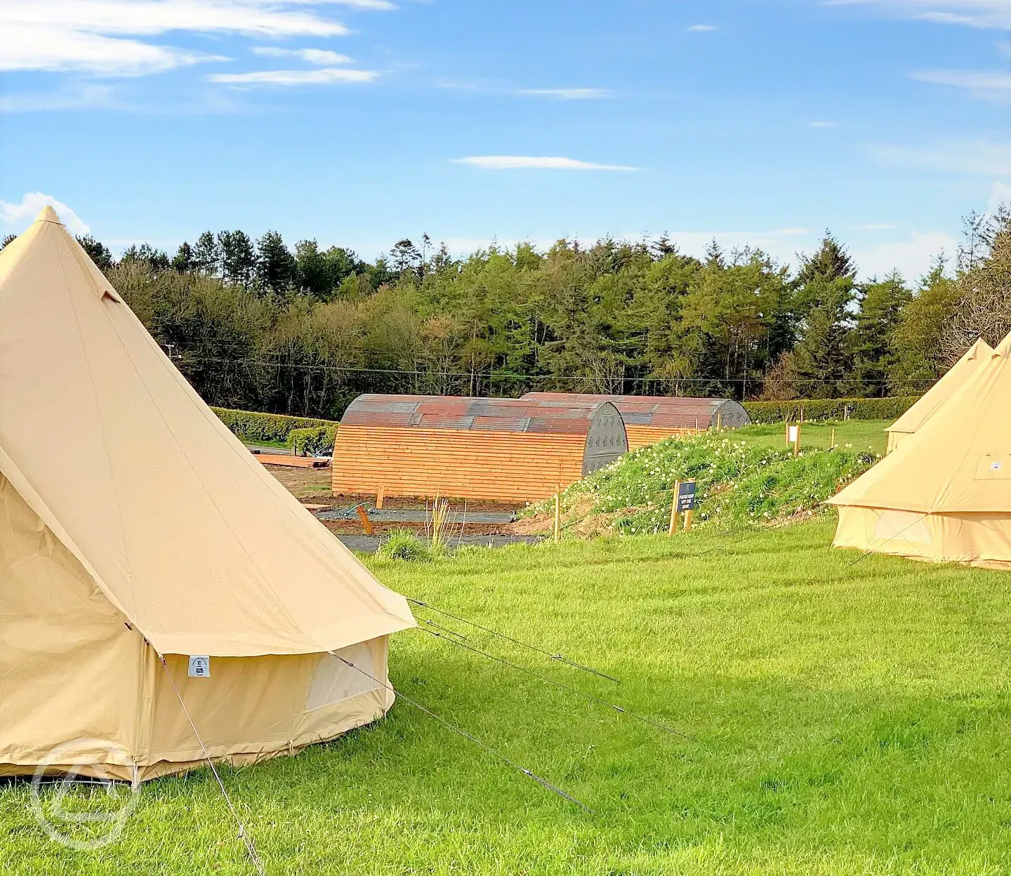 Bell tents and luxury glamping pods