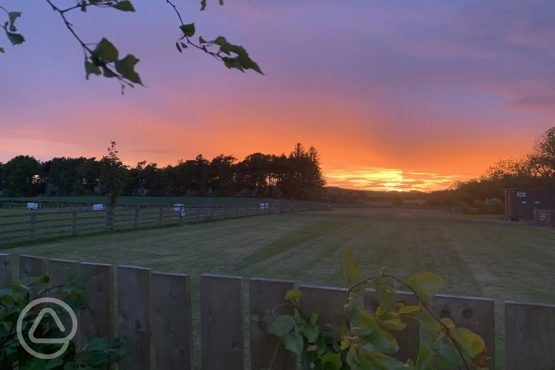 Campsite sunset