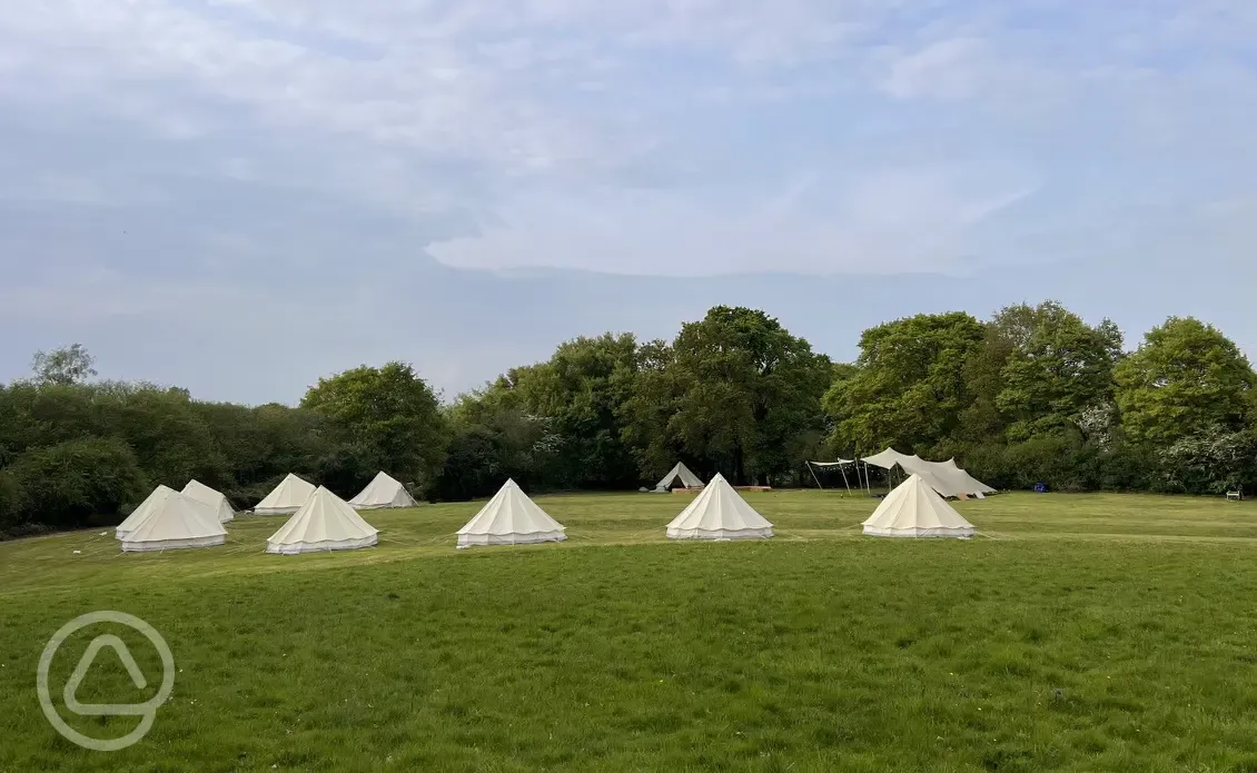 Large group bell tents and shelter