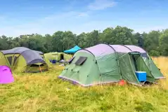 Non electric grass tent pitches