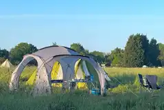 Non electric grass tent pitches