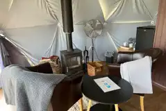 Glamping dome interior