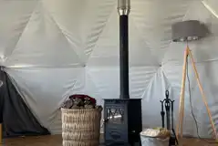 Glamping dome interior