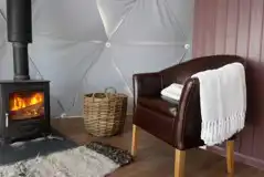 Glamping dome interior