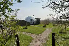 Glamping dome exterior