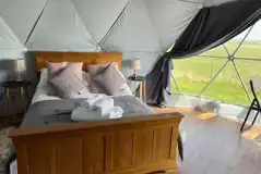 Glamping dome interior