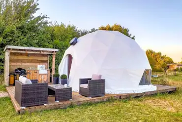 Glamping dome