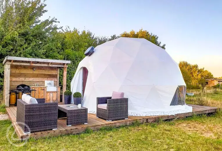 Glamping dome