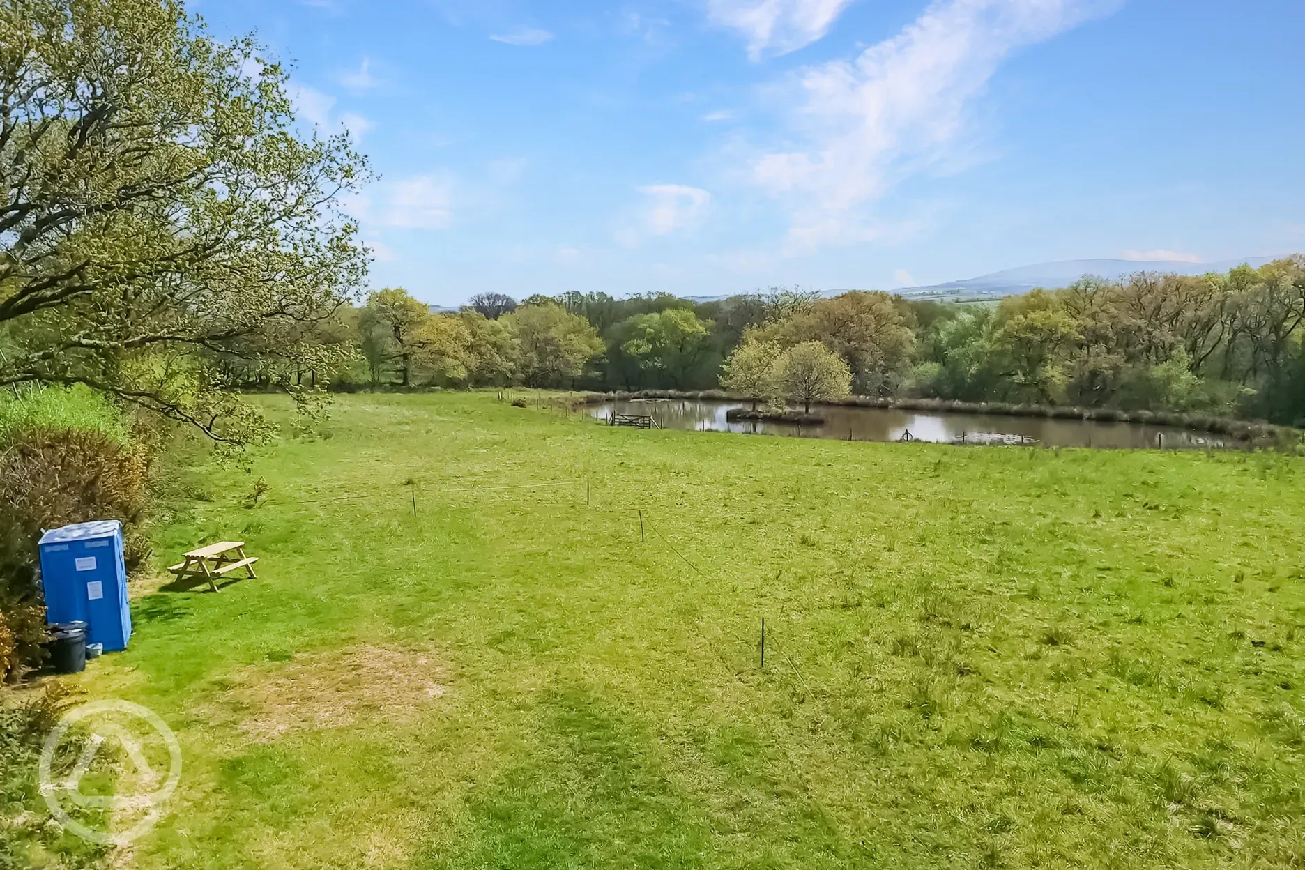 Deer pond camping pitch