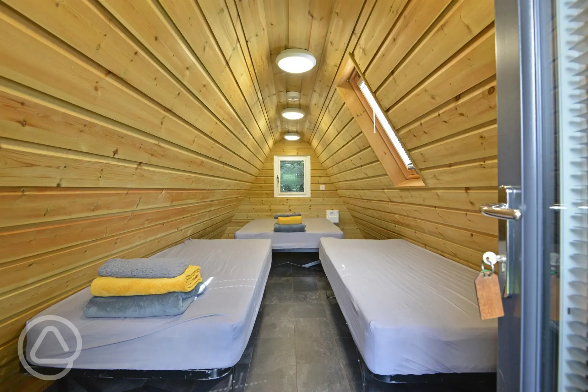 Converted chicken shed pod interior