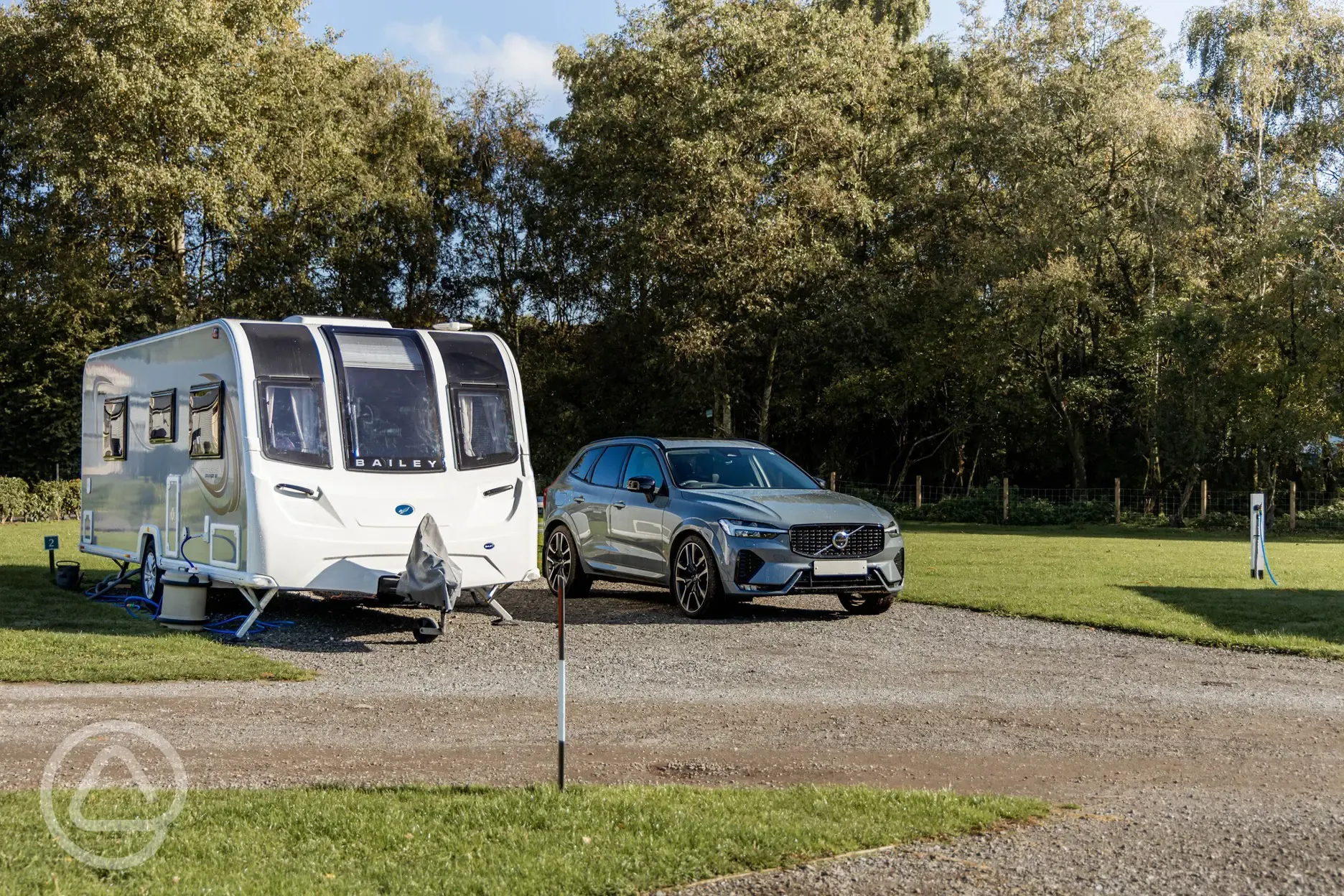 Electric hardstanding pitches also onsite