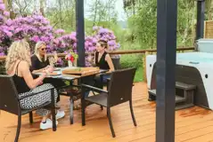 Outdoor seating areas and hot tubs Outdoor seating areas and hot tubs