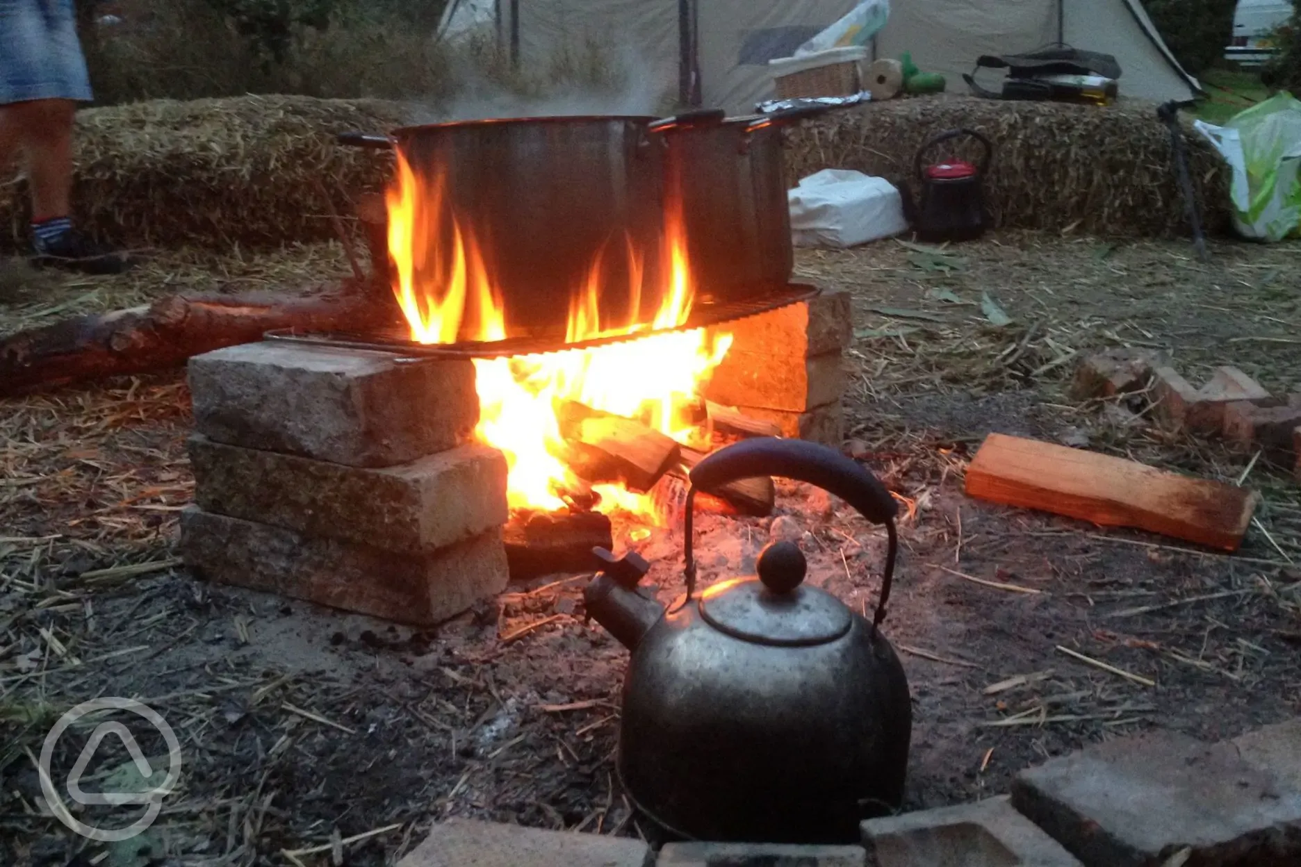 Campfire at Fen End Farm