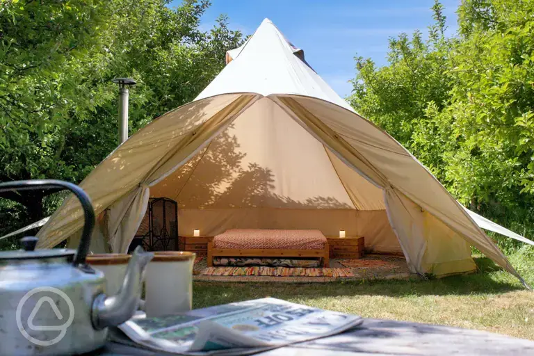 Bell tent exterior