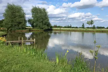 The farm lake is stunning all year round