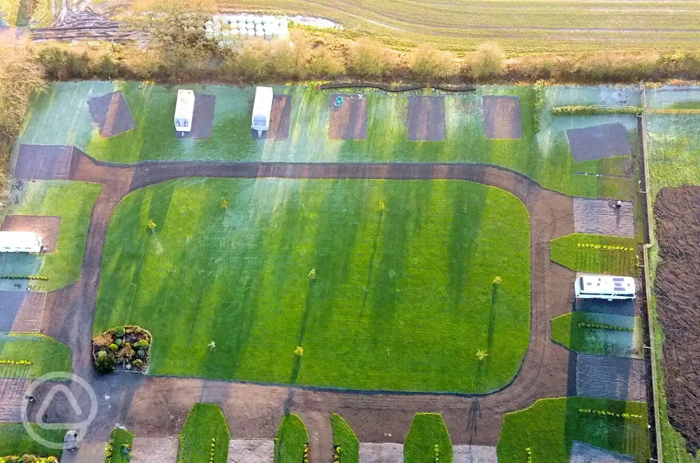 Bird's eye view of the campsite