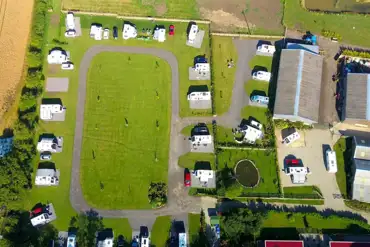 Bird's eye view of the campsite