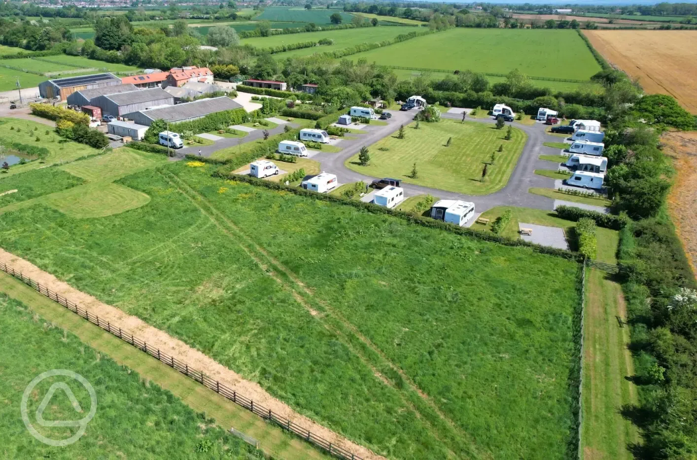 Aerial of the campsite