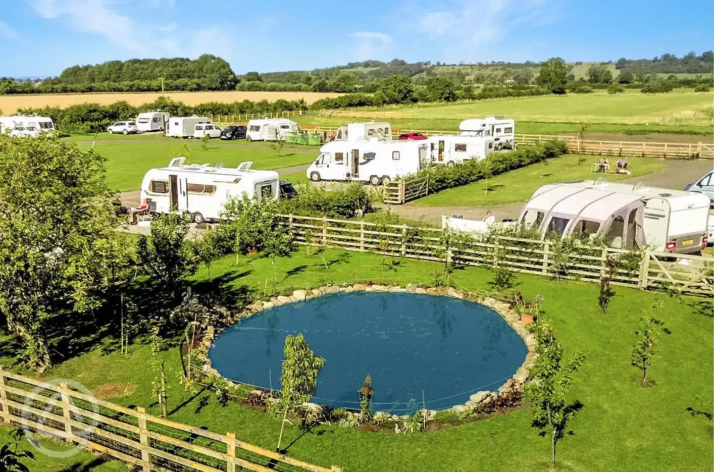 Aerial of the campsite