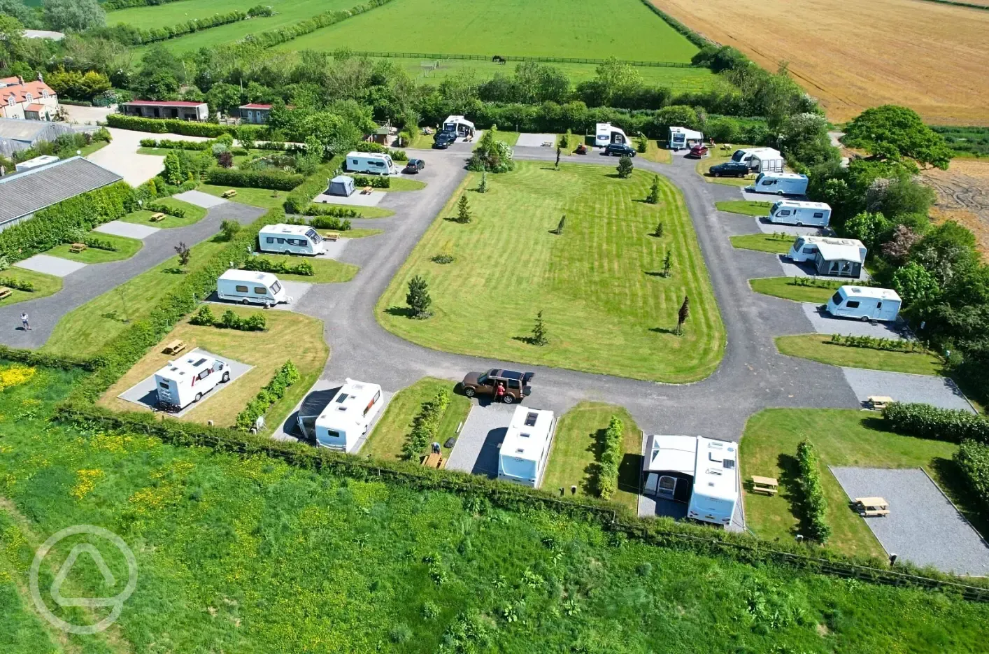 Aerial of the campsite