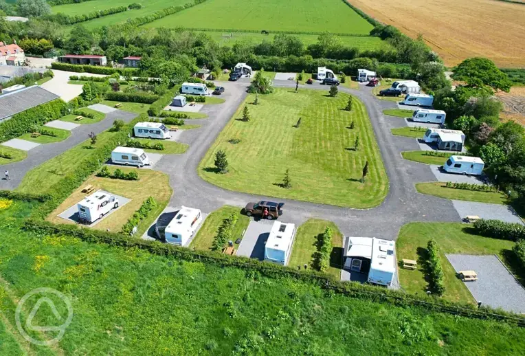 Aerial of the campsite