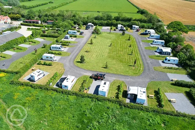 Aerial of the campsite