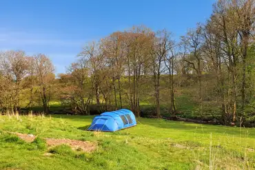Large tent on a non electric grass pitch