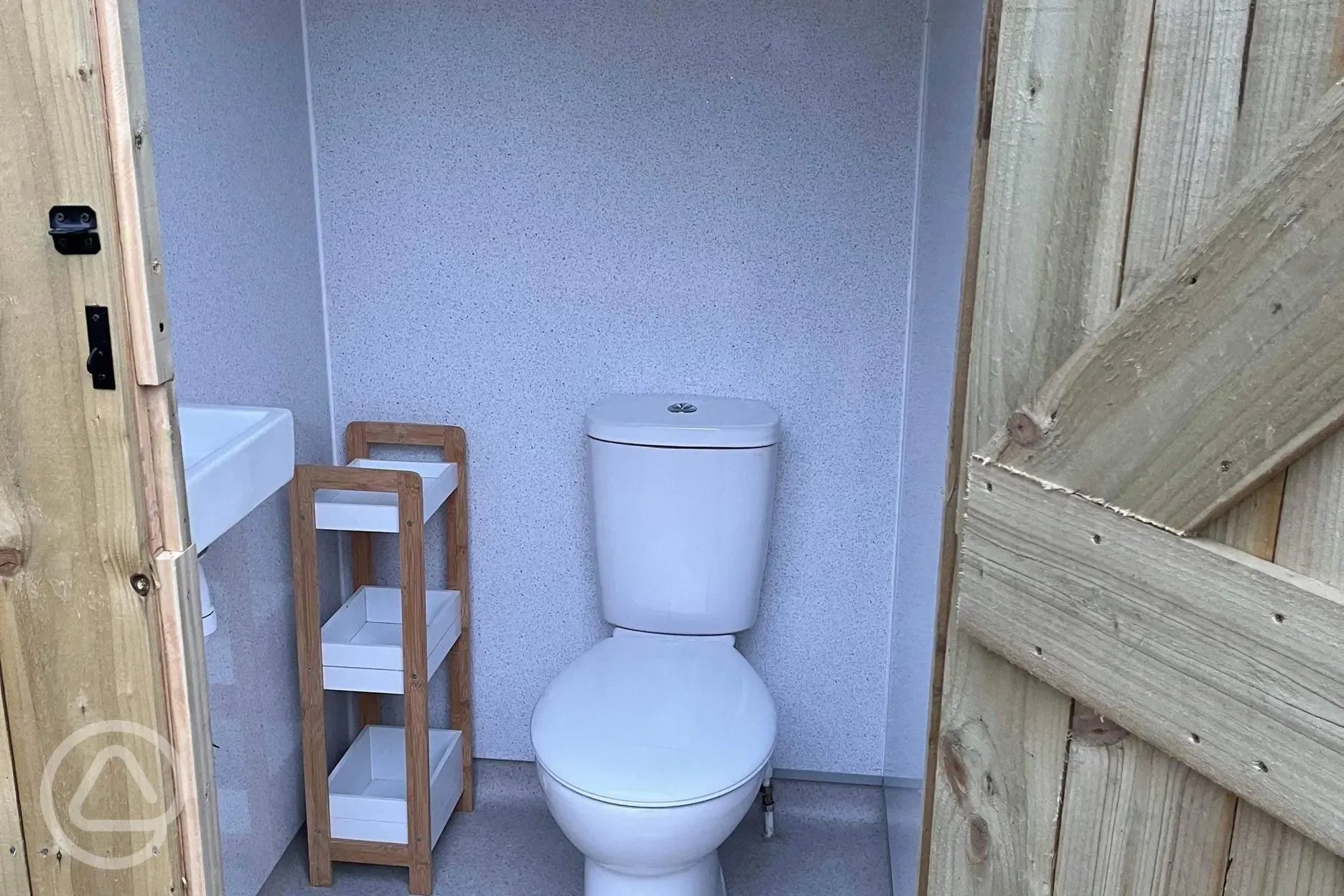 Bell tent private toilet