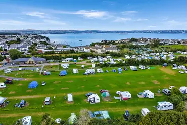 Aerial of Wall Park towards St Mary's Bay and the coast