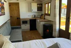 Shepherd's hut interior