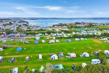 Aerial of the site and the harbour
