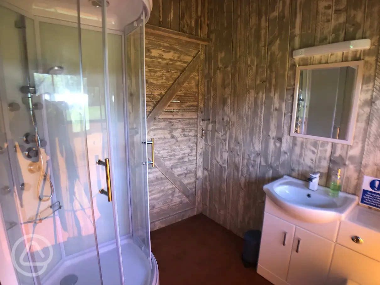 Fully fitted bathroom with amazing shower