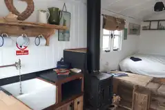 Hide and Sea shepherd's hut Interior Hide and Sea shepherd's hut Interior