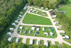 Oakmoor Touring Park Aerial of grass and hardstanding pitches Oakmoor Touring Park Aerial of grass and hardstanding pitches