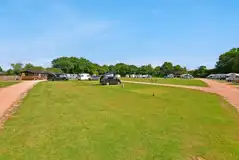 Electric grass pitches at Oakmoor Touring Park Electric grass pitches at Oakmoor Touring Park